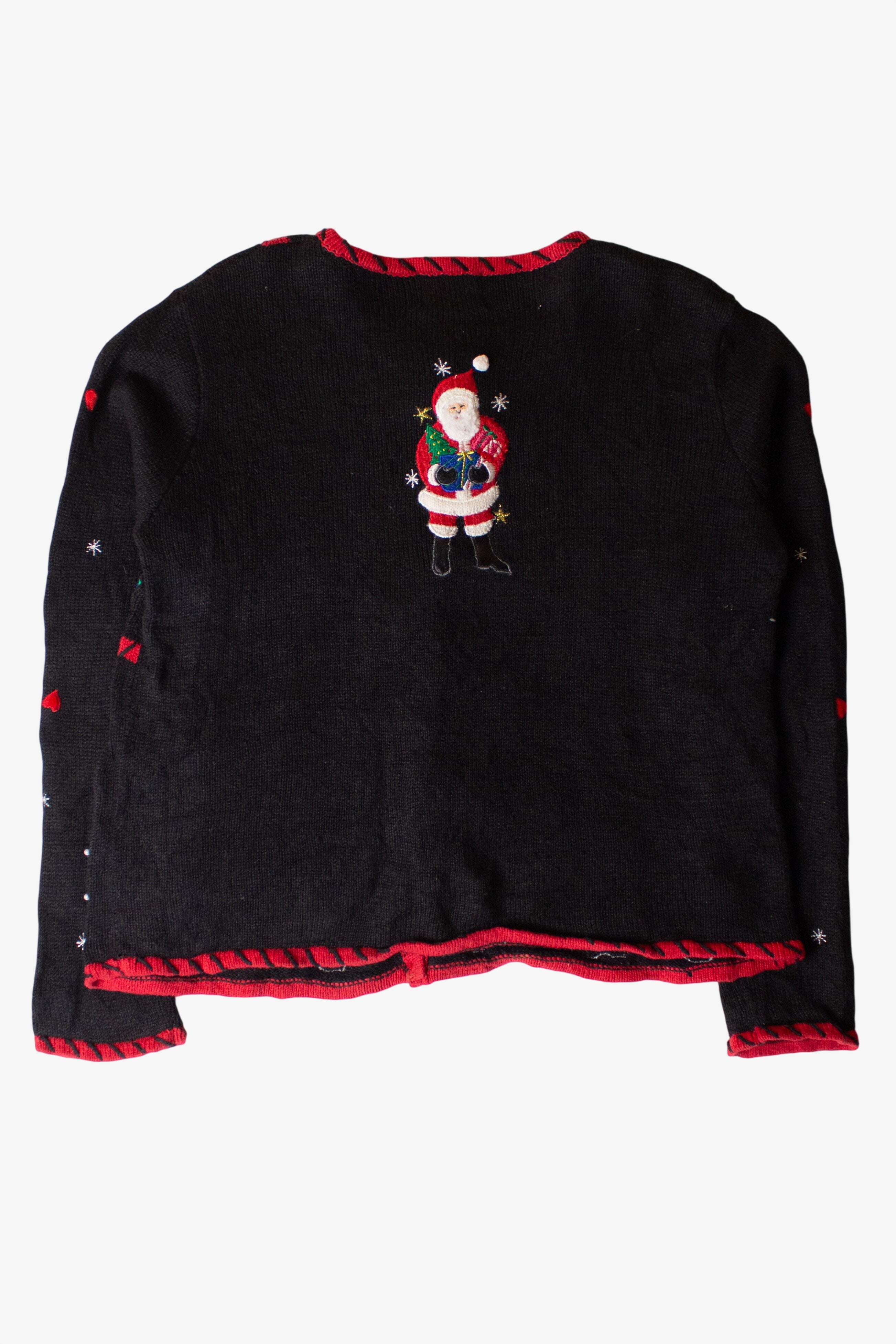 Vintage Santa Boxes Ugly Christmas Cardigan (1990s)