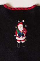 Vintage Santa Boxes Ugly Christmas Cardigan (1990s)