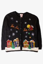 Vintage Holiday Village Christmas Cardigan (1990s)