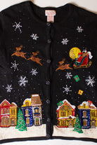 Vintage Holiday Village Christmas Cardigan (1990s)