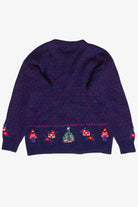 Vintage Intarsia Knit Christmas Emblems Ugly Christmas Sweater