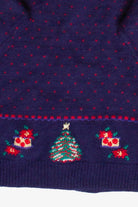 Vintage Intarsia Knit Christmas Emblems Ugly Christmas Sweater