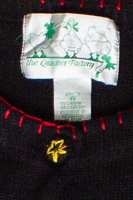 Vintage Festive Dogs Quacker Factory Ugly Christmas Sweater