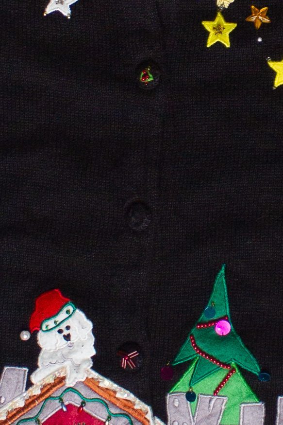 Vintage Festive Dogs Quacker Factory Ugly Christmas Sweater