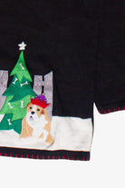 Vintage Festive Dogs Quacker Factory Ugly Christmas Sweater