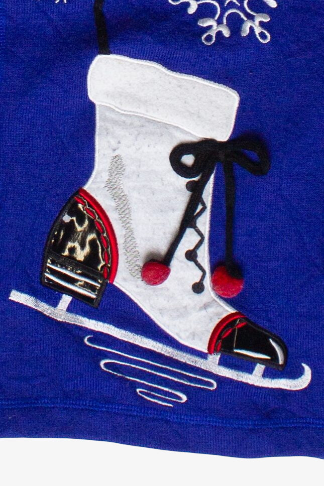 Vintage Ice Skates Onque Casuals Ugly Christmas Sweater