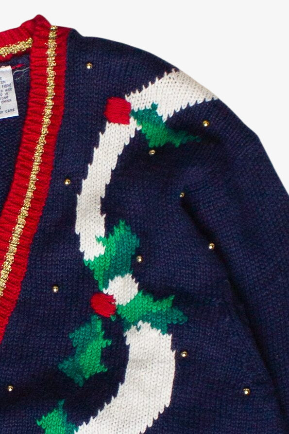Vintage Holly Ribbon Alison Craig Ugly Christmas Sweater