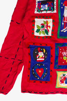 Vintage Hand Stitching Christmas Patches Ugly Christmas Sweater