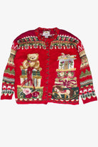 Vintage Tiara International Holiday Rose Bear Ugly Christmas Sweater (2000s)