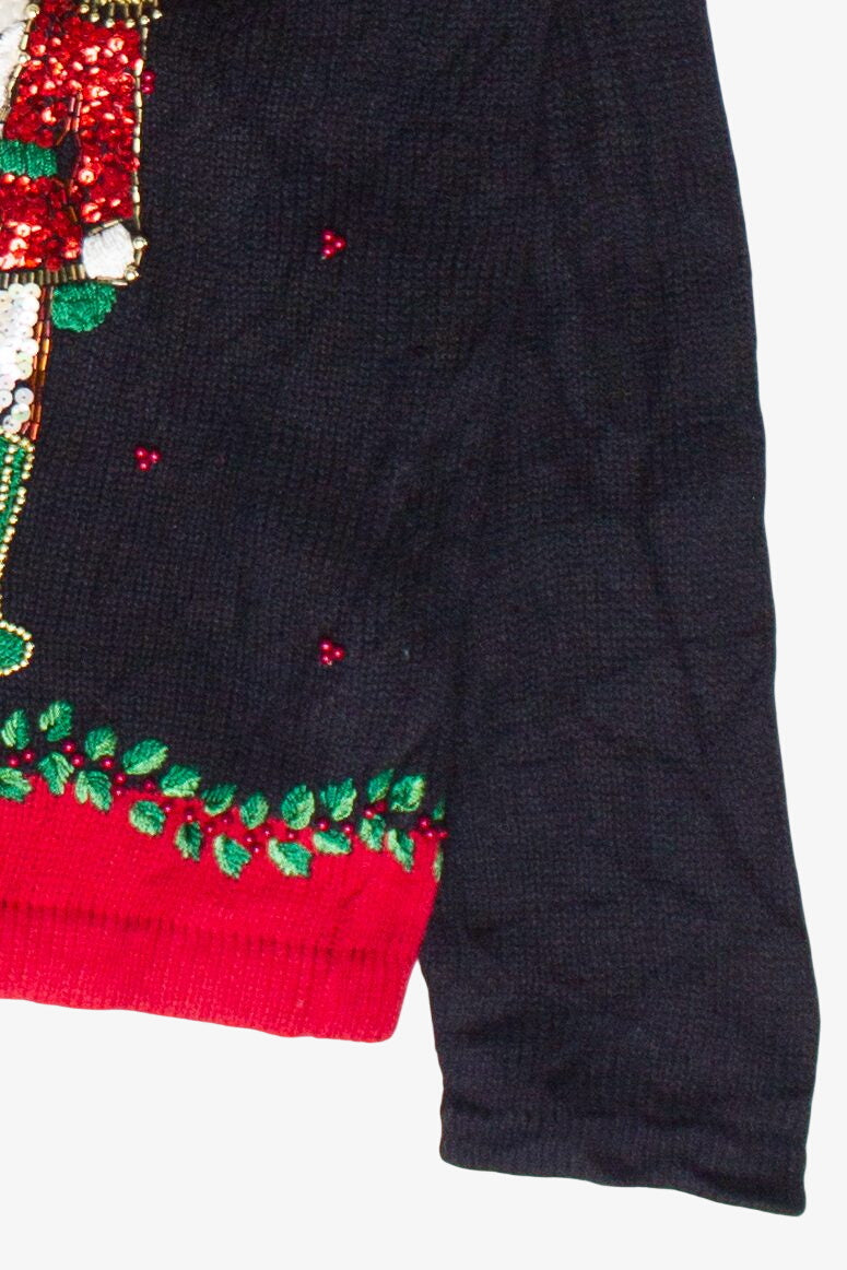 Vintage Victoria Jones Bedazzled Nutcrackers Ugly Christmas Sweater (2000s)