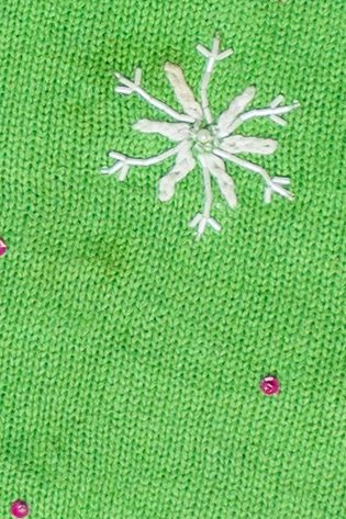 Vintage Tiara International Green & Pink Santa Ugly Christmas Sweater (2000s)