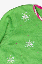 Vintage Tiara International Green & Pink Santa Ugly Christmas Sweater (2000s)