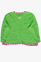 Vintage Tiara International Green & Pink Santa Ugly Christmas Sweater (2000s)