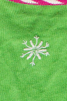 Vintage Tiara International Green & Pink Santa Ugly Christmas Sweater (2000s)