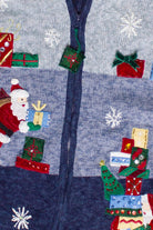 Vintage Tiara International Santa Delivering Presents Zip Up Ugly Christmas Sweater (2000s)