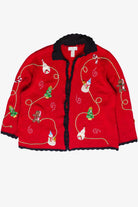 Vintage Christopher Radko Knit Christmas Garland Ugly Christmas Sweater (2000s)