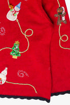 Vintage Christopher Radko Knit Christmas Garland Ugly Christmas Sweater (2000s)