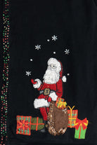 Vintage Beaded Santa Hampshire Studio Ugly Christmas Cardigan (1990s)