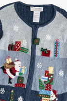 Vintage Tiara International Santa And Presents Ugly Christmas Sweater (1990s)