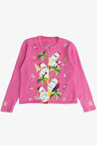 Vintage Summertime Santa Ugly Christmas Cardigan (1990s)