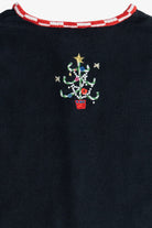 Vintage Skating Santa Ugly Christmas Cardigan (1990s)