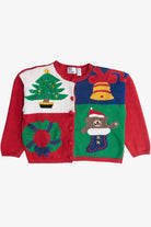 Vintage SJ Designs Boxy Ugly Christmas Cardigan (1980s)