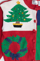 Vintage SJ Designs Boxy Ugly Christmas Cardigan (1980s)