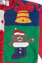 Vintage SJ Designs Boxy Ugly Christmas Cardigan (1980s)