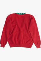 Vintage Bear Snowy Scene Laura Gayle Ugly Christmas Cardigan (1990s)