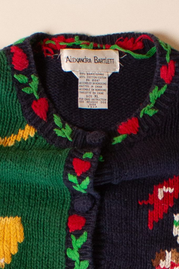 Vintage Alexandra Bartlett Ugly Christmas Cardigan (1990s)