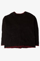 Vintage Black Patchwork Ugly Christmas Cardigan (1990s)