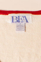 Vintage White Collage Ugly Christmas Cardigan (1990s)