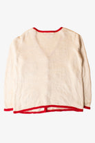 Vintage White Collage Ugly Christmas Cardigan (1990s)