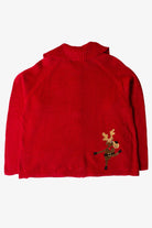 Vintage Dancing Reindeer Christmas Cardigan (1990s)