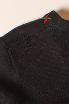 Vintage Black Collage Christmas Cardigan (1990s)