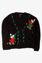 Vintage Herman Geist Ugly Christmas Cardigan (1990s)