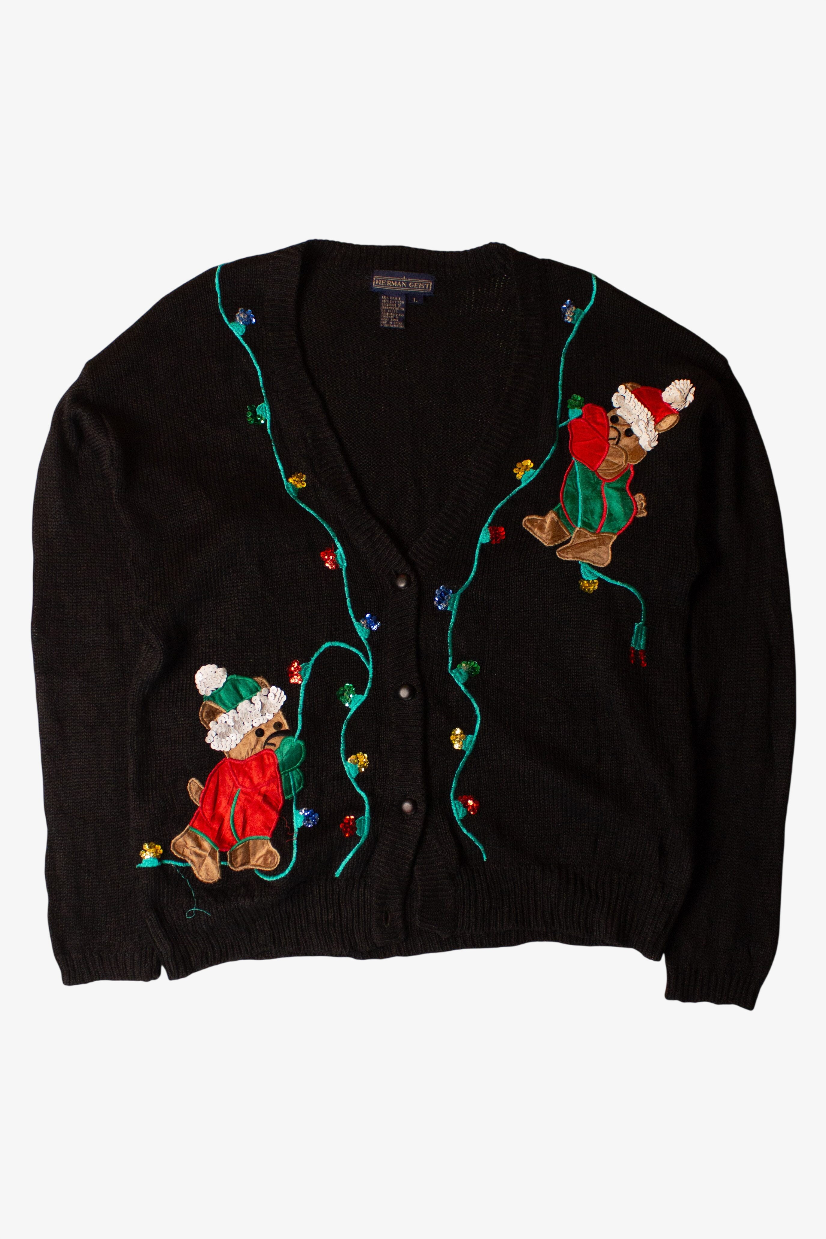 Vintage Herman Geist Ugly Christmas Cardigan (1990s)