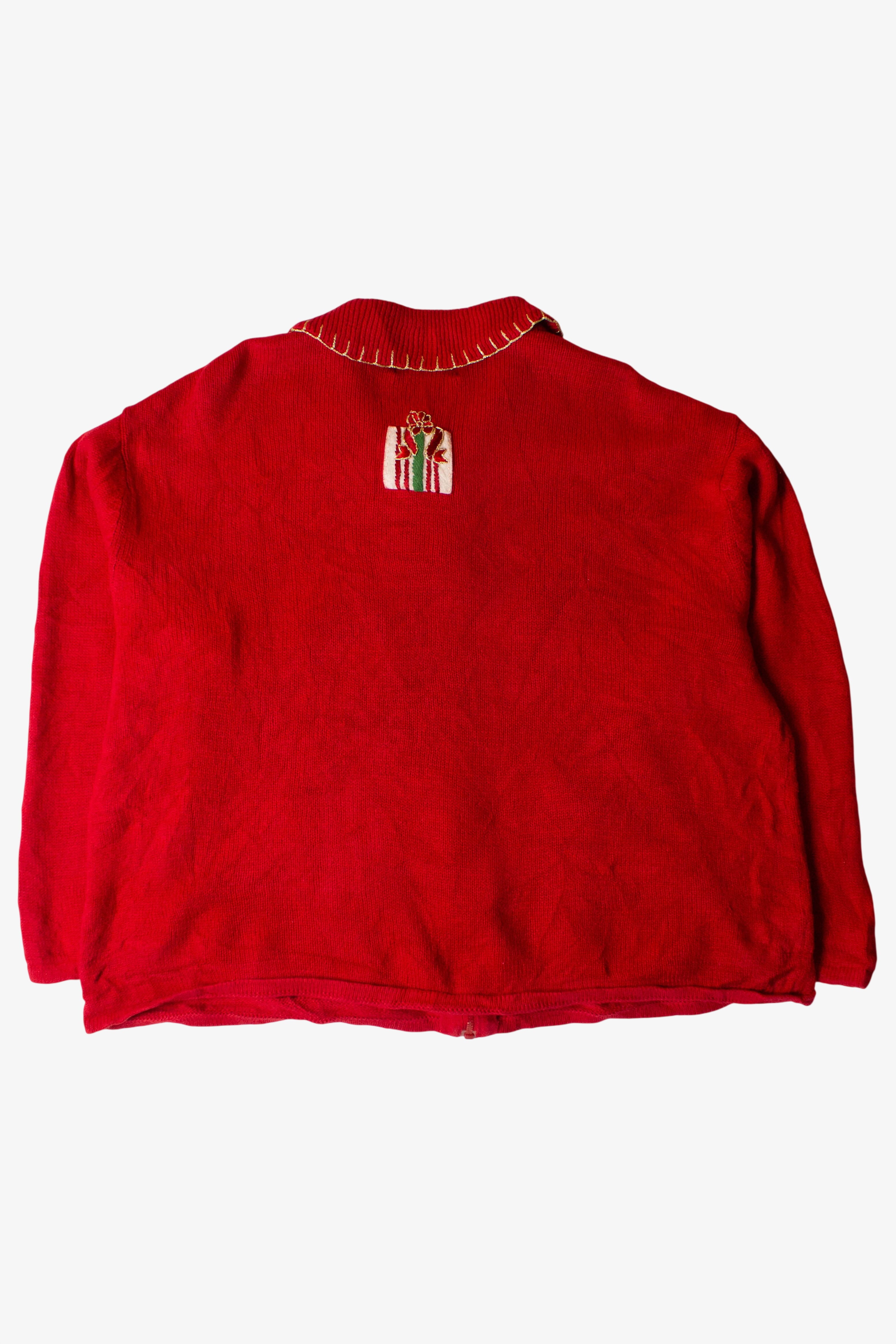 Vintage Gift Stacks Ugly Christmas Cardigan (1990s)