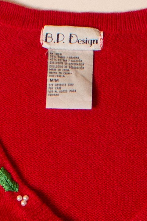 Vintage Red Nutcrackers Christmas Cardigan (1990s)