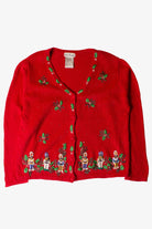 Vintage Red Nutcrackers Christmas Cardigan (1990s)