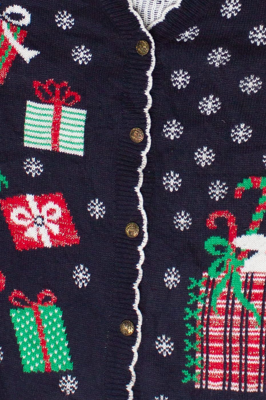 All The Presents Ceny Ugly Christmas Cardigan Sweater (2000s)
