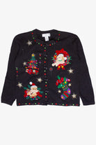 Vintage Lisa International Bedazzled Cat and Dog Ugly Christmas Sweater (2000s)