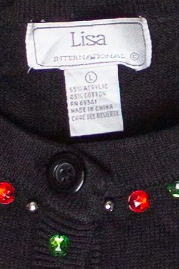 Vintage Lisa International Bedazzled Cat and Dog Ugly Christmas Sweater (2000s)