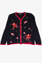 Vintage Santa Candy Skates Lightweight Ugly Christmas Sweater (2000s)
