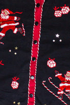 Vintage Santa Candy Skates Lightweight Ugly Christmas Sweater (2000s)