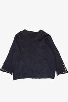 Vintage Victoria Jones Rosette Ribbon Embroidered Ugly Christmas Sweater (2000s)