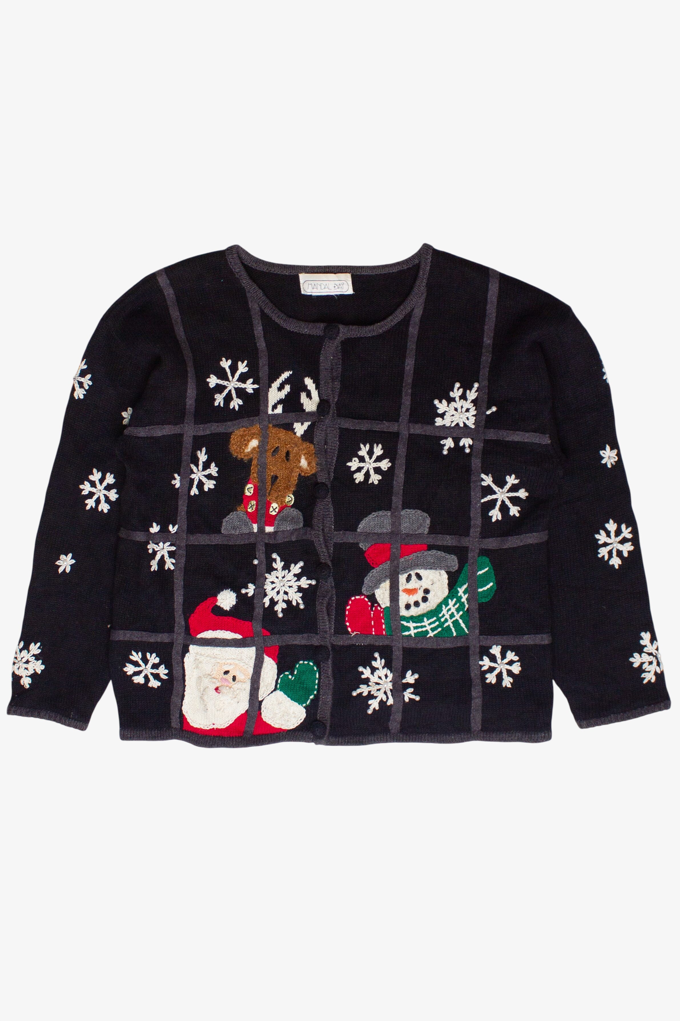 Vintage Mandal Bay Christmas Windows Ugly Christmas Sweater (1990s)