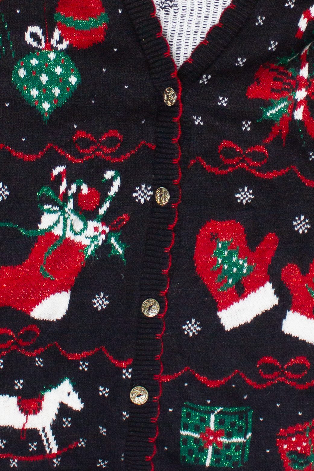Vintage Christmas Decorations Nutcracker Ugly Christmas Sweater (1990s)