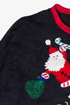 Vintage Tiara International Happy Santas Ugly Christmas Sweater (2004)