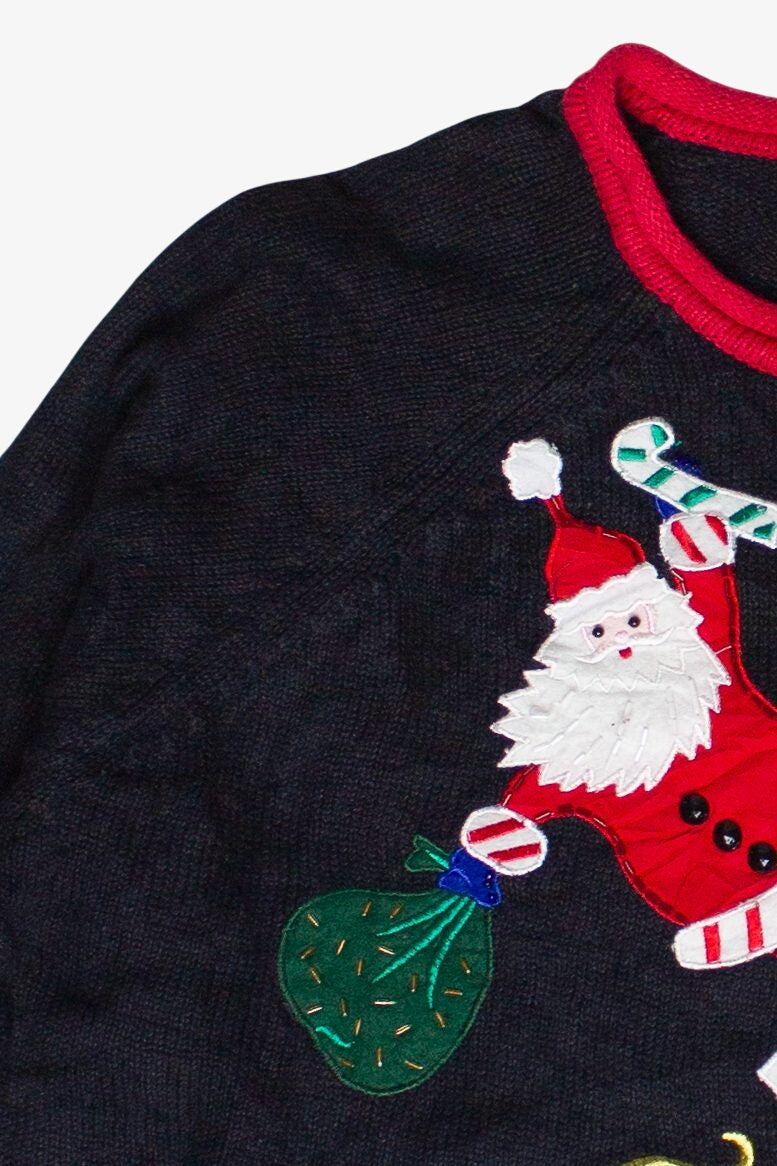 Vintage Tiara International Happy Santas Ugly Christmas Sweater (2004)